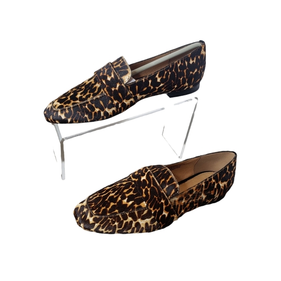 NWB Halogen Lucy Leopard Calf Hair Flats Size 7.5